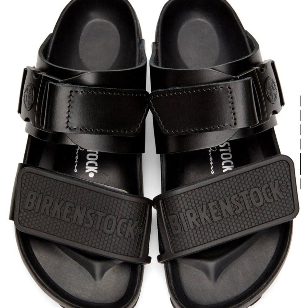 Rick Owens Black Birkenstock Rotterdam Sandals